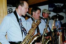 The All Stars horn section [Photo by Dan DeMuth]