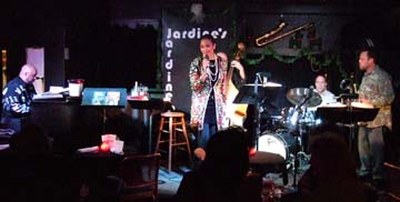 Angela Hagenbach Quintet at Jardine's [Photo by Tom Ineck]