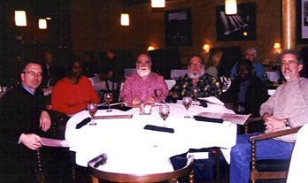 Mark Radziejeski, Grace Sankey Berman, Butch Berman, Rich Hoover, George Cables and Tom Ineck at the Elan in Topeka