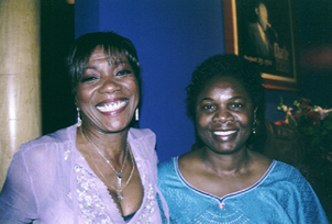 Carmen Lundy and Grace Sankey Berman at The Blue Room [Photo by Butch Berman]