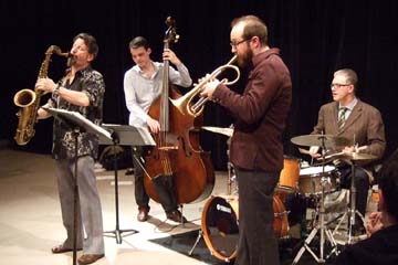 Matt Wilson Quartet at Westbrook Music Building [Photo by Tom Ineck]