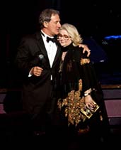 Michael Lazaroff embraces Linda Moody. [Photo by Fran Kaufman]