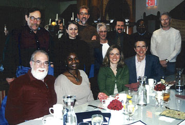 Wade Wright, Leslie Spaits, Tom Ineck, Kay Davis, Tony Rager, Norman Hedman, Gerald Spaits (back row), Butch and Grace Berman, Melissa and Mark Epp (front row) [Photo by Rich Hoover]