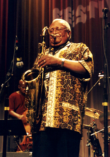 Ahmad Alaadeen and Group 21 at the 2005 Topeka Jazz Festival [Photo by Rich Hoover]