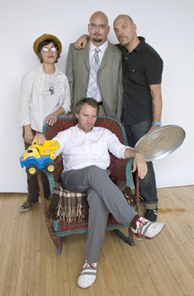 The Bad Plus with singer Wendy Lewis (left) [Courtesy Photo]