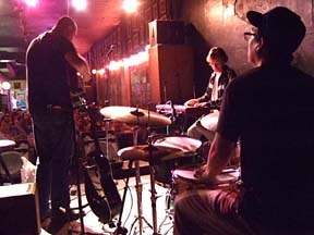 Gehring, Bublath and drummer Joey Van Phillips [Photo by Tom Ineck]