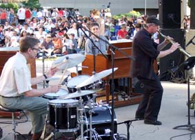 John Riley Trio at Jazz in June [Photo by Tom Ineck]