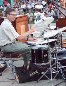 Drummer John Riley [Photo by Tom Ineck]