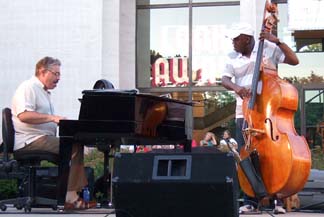 Pianist Joe Cartwright and bassist Tyrone Clarke [Photo by Tom Ineck]