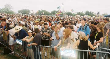 The crowd waits for Jeff Beck to take the stage. [Photo by Tom Ineck]