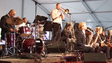 Trombonist Delfeayo Marsalis & the Uptown Jazz Orchestra. [Photo by Tom Ineck]