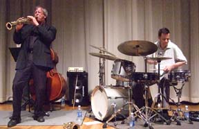 Dick Oatts on soprano and Brandon Draper on drums [Photo by Tom Ineck]