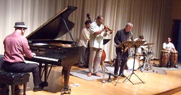Darryl White Group entertains exclusive audience at Sheldon Museum of Art. [Photo by Tom Ineck]