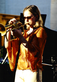 Ingrid Jensen on flugelhorn [Photo by Rich Hoover]