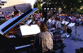 The NJO plays to a record crowd of 6,000. [Photo by Tom Ineck]