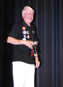 Jim Monroe in his last year as artistic director of the Topeka Jazz Festival. [Photo by Tom Ineck]