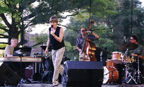 Singer Karrin Allyson is accompanied by (from left) Paul Smith, Bob Bowman and Todd Strait. [Photo by Tom Ineck]