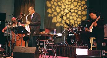 Ornette Coleman and his "Sound Grammar' quartet [Photo by Tom Ineck]