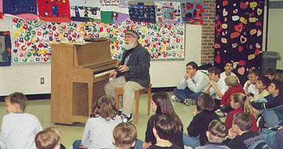 Butch Berman talks to school kids