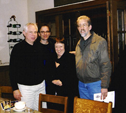 Cameron Brown, Bill Wimmer, Sheila Jordan, Tom Ineck at Green Gateau [Photo by Rich Hoover]