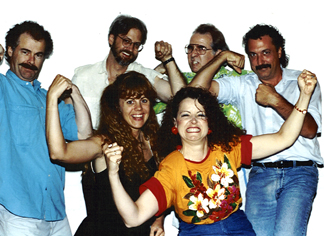 Roadside Attraction were (clockwise from upper left) Terry Clements, Steve Hanson, Butch Berman, Jeff Cloidt, Sylvia Bailey and Deann Alison.